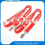 Fabric polyester lanyards with metal clasp for events