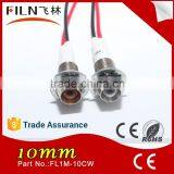 Fast Delivery 10mm Diameter Metal 12V Green Light Led 220v Signal Lamp With Wire thumbnail-2