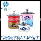 5 Pcs Printing Brush Pot With Glass Lid