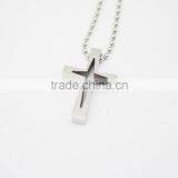 Silver Hollow Cross Pendant Fashion Men Necklace thumbnail-2
