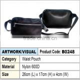 Nylon Waist Pouch / waist bag (black)