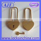AJF NEWEST Hot Selling Gold Lovely Padlock With Long Shackle