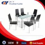 Clear Glass Dining Table and Chairs thumbnail-1