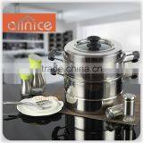 Hot Selling 2-tier Chinese Double Boiler Pot With 26/28cm Options and Encapsulated Bottom Steamer Pot