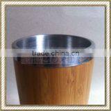 400ml Stainless Steel Wooden Coffee Mug / Bamboo Coffee Mug thumbnail-2