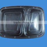 Popular Take Away Disposable Plastic Lunch Food Container With 2-compartment thumbnail-1