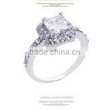 Glittering Austrian Crystal Rings 18k White Gold Gp Zircon Ring thumbnail-4