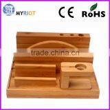 100% Bamboo Wood Multi-device Charging Station Phone Stand thumbnail-1