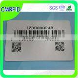 Low price contactless RFID barcode card
