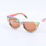 Pure Manual Coloured Bamboo Sun Glasses Retro Polarized Sunglasses thumbnail-4