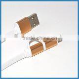 New Arrival High Speed 2 in 1 Flat Noodle USB Date Cable For IOS 8 Pin & Android thumbnail-3