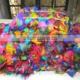 Multicolored Sari Silk Ribbons for Knitters, Weavers, Spinners, Yarn Stores, Fiber Stores, Art and Crafts, Jewelry Designers thumbnail-1