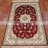 red color classic design handmade silk muslim rug tapestry wall hanging carpet