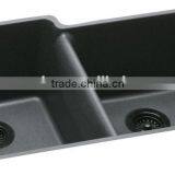 Acylic Solid Surface Black Royal Kitchen Sinks,artificial Stone Double Kitchen Sink ,resin Stone Sink thumbnail-3