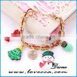 Cute Cool Women Fashion Christmas Beads Glass Crystal Bracelet Chain thumbnail-5