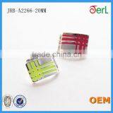 20mm Metal Sew on Button in White With Clear Crystals thumbnail-3