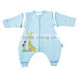 100% Cotton Anti Kicking Infant Child Foot Sleeping Bag Long Sleeve Without Filling Blue Style thumbnail-3