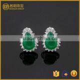 Jade jewelry 925 sterling silver stud earrings hot sale on alibaba