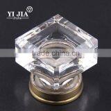 1 1/4 Inch Clear Antique Brass Kitchen Cabinet Crystal Handles Knob