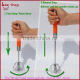 BT0150 12" Rotating Whisk With PP Handle 12" Revolve Egg Beater With 430 Stainless Steel Function Part 12" Rotary Egg Whisk thumbnail-2