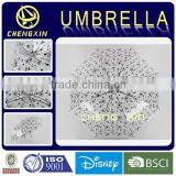 Hot Sale High Quality Flower Print Transparent Poe Umbrella for Rain