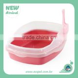871 Taiwan design Pet product,3coior Big Plastic Cat/Pet toilet,Litter Box/litter pan with scoopp