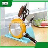 Kitchen Accessories Multipurpose Plastic Chopping Board Pot Pan Tool Flatware Knife Storage Rack Holder thumbnail-1