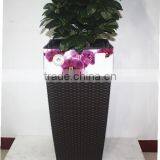 Square Plastic Flower Pot Hot Sale,rattan Planter Wholesale
