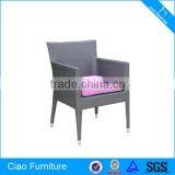 Patio Furniture Wicker Arm Chair thumbnail-1