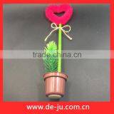 Red Heart Small Pot Plant Promotion Plastic Ballpoint Pen thumbnail-1