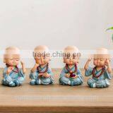 Resin Little Monk Statue Shaolin Monk Figurine thumbnail-2