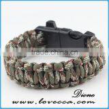 2016 Best Sell Firestarter Plastic Whistle Survival Paracord Bracelet thumbnail-5