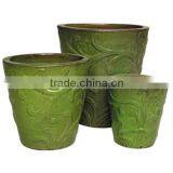 [Ecova-Shop] Tall Round Glazed Ceramic Pottery Planters thumbnail-1