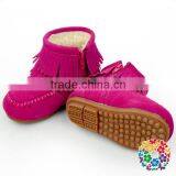 Infant And Toddler Girls Soft Soled Tassel Pu Moccasins Fashion Girls Sandals thumbnail-3