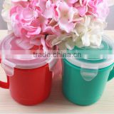 2016 New Plastic lock cup with handle/Pastic glass tumbler with lid
