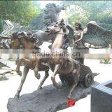 Garden Large Angel Chariot Bronze Statue thumbnail-1