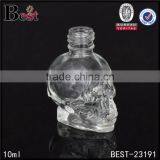 Best Sellers Hot Products Cosmetic Fragrance Perfume 10ml Glass Skull Bottle Clear Empty Refillable Bottle Glass thumbnail-1