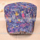 Colorful Maple Leaf Printed Denim Military Caps and Hats thumbnail-5