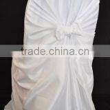 White Polyester Universal Chair Cover thumbnail-1
