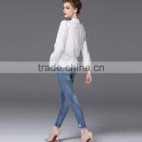 Embroidery Saree Blouses for Women Dressy White Blouses thumbnail-4