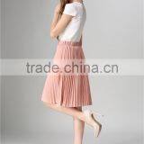 2017 Slim Elastic High Waist Skirt Skater Skirt Pleated Skirts LC8193-W thumbnail-4