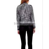 Latest Design Lapel Collar Front Zipper Open Long Sleeve Lady/woman Fashion Jacket&blazer thumbnail-4