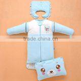 High Quality Pure Cotton Baby Sleeping Bag Lovely Bear Printing Baby Muslin Sleeping Wrap thumbnail-4