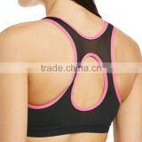 Contrast Colours Front Zipper Tight Sexy Yoga Tube Top for Women thumbnail-2