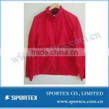2015 Fashion Mens Rainwear, 100% Nylon, Red Zip Up Hooded #YR-114 thumbnail-1