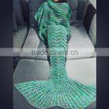 2017 New Design Style Best Gift for Girls Winter Mermaid Knit Blanket thumbnail-1