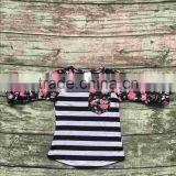 Free Shipping Girls Clothes O-neck Baby Girls Kids Icing Ruffle Raglan Tops Shirts Girls Casual Tops Fall Autumn Top T-shirt thumbnail-1