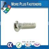 Made in Taiwan Stainless Steel Cross Raised Countersunk Head Machine Screw DIN 966 Carbon Steel thumbnail-6