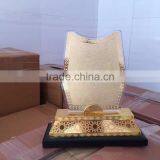 2017 New Design k9 Crsytal Metal Gold Plated Trophy With Metal Wooden Base JKC-014 thumbnail-1