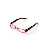 Rectangle Cellulose Propionate Eyeglass Frames Kids , Purple / Yellow Leopard Print